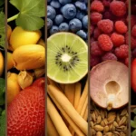 food healthy food wallpaper, in the style of chromatic sensations